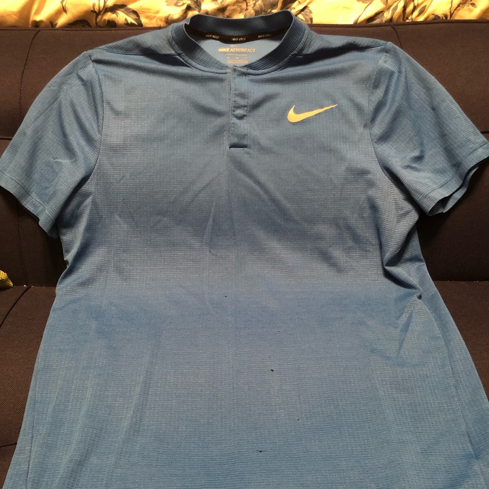 Nike Golf Polo Blade Collar - Large - Blue